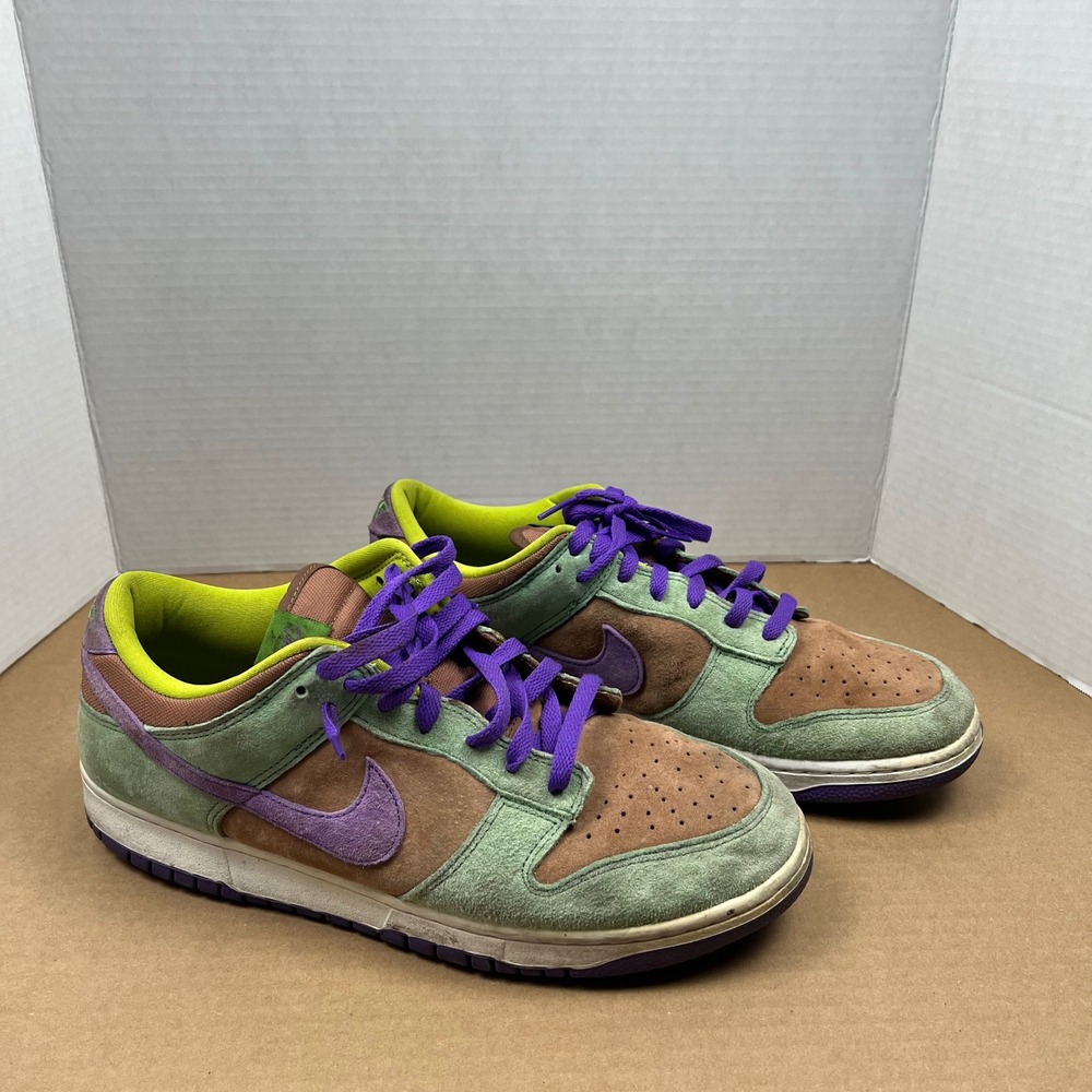 Nike Dunk Low Veneer Mens Size 12 Brown Green Purple Sneakers